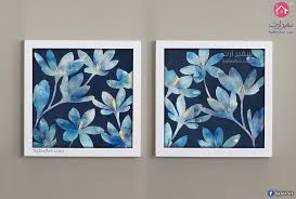 لوحات ديكور ورود زرقاء سفير ارت للديكور Flower Frame Framed Art Art