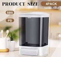 Amazon.com: Hushee 4 Pcs Plastic Wall Mounted Soap Dispenser ...