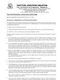 The iem regulations on professional conduct tend to be general because iem members comprise of various engineering disciplines, as well as types of professional the professional interview (p.i) is conducted by interviewers on behalf of the iem council. D Internet Myiemorgmy Iemms Assets Doc Alldoc Document 182 Section Engineer Integrity