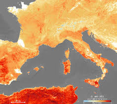 even satellites can see europes sweltering heat wave space