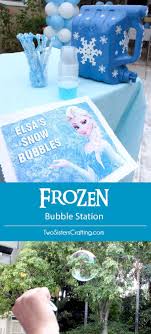 Disney Frozen Bubble Station Outdoors Birthday Party Frozen Themed Birthday Party Frozen Birthday Games