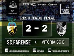 The match will take place at the stadium estádio de são luís in the city faro. Salitas Fc Sc Farense 2 2 Vitoria Sc Notre Facebook