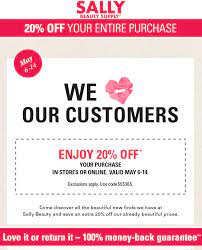 Find the best coupon and discount codes for sephora right here. 20 Off At Sally Beauty Supply Or Online Via Promo Code 555365 Sally Beauty Supply Sally Beauty Best Coupon Sites