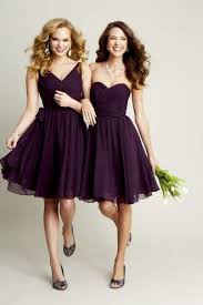 Elysha Francescas Dressed A Line Sweetheart Knee Length Chiffon Short Bridesmaid Dres Short Bridesmaid Dresses Dark Purple Wedding Purple Wedding Inspiration