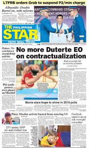This is the biggest list of newspapers in philippines on the internet. The Star Cover April 20 2018 Philstar Com