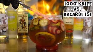 1000 Knife Vs Bacardi 151 Tipsy Bartender Recipe Bacardi 151 Bacardi Tipsy Bartender