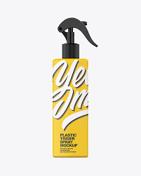 Plastic Trigger Sprayer Mockup In Bottle Mockups On Yellow Images Object Mockups