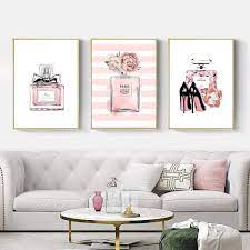 Poster Su Tela Immagine Rosa Moda Poster E Stampe Su Tela Soggiorno Senza Cornice 30 40cm Decorazione Di Stanze Idea Di Decorazione Decorazione Arte Murale