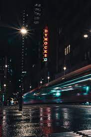 Long Exposure Of A Rainy City At Night Rainy City Night City City Aesthetic