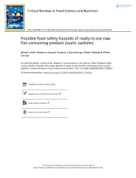 What is the important safety information found on a boat's capacity plate?. Pdf Possible Food Safety Hazards Of Ready To Eat Raw Fish Containing Product Sushi Sashimi