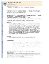 PDF) The Adolescent Cannabis Check-up: Randomized Trial of a brief  Intervention for young Cannabis Users