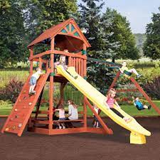 We love to help children play outside! Titan Treehouse Jumbo 2 By Backyard Adventures