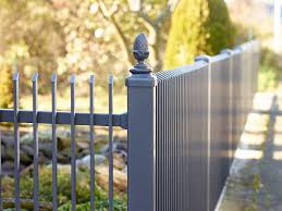 Modell Detroit Farbe Eisenglimmer Pfosten Mit Pinienzapfen Zaun Alu Zaun Metallzaun