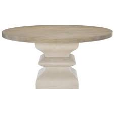 Sarabeth Modern French Brown Wood White Hexagon Pedestal Base Round Dining Table 60d Round Pedestal Dining Round Pedestal Dining Table Dining Table