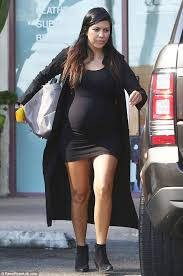 Kourtney Kardashian Shuns Normal Maternity Wear In Lbd Daily Mail Online