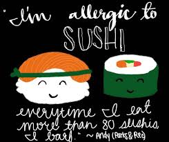 This printable sushi illustration quote poster features a fun sushi quote i like the the way you roll. Parks And Rec Sushi Quote By Emgustaf Redbubble