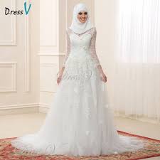 Aliexpress Com Buy 2017 Muslim Wedding Dresses Lace Long Sleeves Muslim Wedding Dresses Wedding Dresses Wedding Dress Fabrics