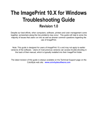 Use the links on this page to download the latest version of epson t13 t22e series drivers. The Imageprint 10 X For Windows Troubleshooting Guide Manualzz
