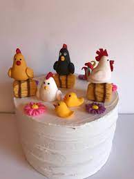 fondant chicken coop cake decoration retirement party birthday etsy in 2021 chicken cake cake decorating fondant chicken