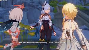 Lumine first time meeting Shenhe - Genshin Impact - YouTube