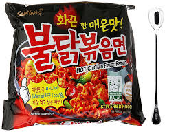 Team mtc decided to attempt to beat the heat and rate 8 korean ramen instant noodle bowls according to the level of spice, taste, as well as texture of the noodles on a scale of 1 to 10. Ninechef Bundle Samyang Stir Fried Noodles With Hot And Spicy Chicken Ramen Original Flavor 1 Small Bag 1 Ninechef Spoon Walmart Com Walmart Com