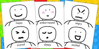 toy character face drawing emotions worksheet feelings