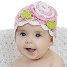 Sale Pink Raspberry Rose Scalloped Crochet Hat-S-SCR-PRASR