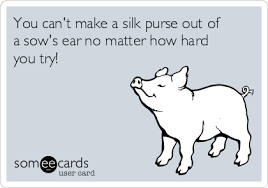 You Can T Make A Silk Purse Out Of A Sow S Ear No Matter How Hard You Try Silk Purse Best Quotes Engraved Locket