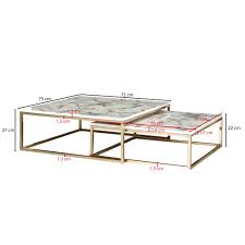 Er spielt mit runder form, klarer. Wohnling Design Couchtisch 2er Set Weiss Marmor Optik Eckig Couchtische 2 Teilig Tischgestell Metall Gold
