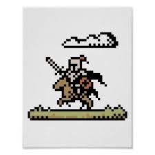 Knight On Horseback 8 Bit Pixel Art Poster Zazzle Com In 2021 Pixel Art Pixel Art Tutorial Anime Pixel Art