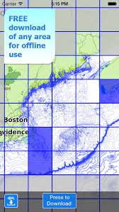 Aqua Map New England Coast From Maine To Connecticut