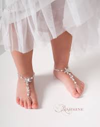 Flower Girl Barefoot Sandals Beach Wedding Starfish Barefoot Etsy Beach Flower Girls Wedding Shoes Barefoot Sandals Bridesmaid