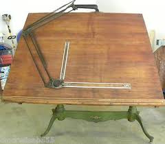 Antique Dietzgen Drafting Table Original Base And Table With Drafting Instrument Drafting Table Furniture Drafting Desk