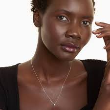 14k Yellow Gold Solitaire Necklace, Oval Cut Moissanite Delicate Promise  Necklace, Minimalist Simple Personalized Necklace, Birthday Gift