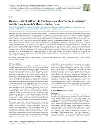PDF) Building resilient pathways to transformation when "no one is in  charge": insights from Australia's Murray-Darling Basin