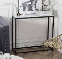 Console DELANO Verre de sécurité Marbre/noir