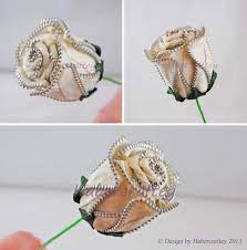 3 Dimentional Zipper Rose Handmade Unique Zip Craft Flowers From Habercraftey Crafts Crafts Zipper Jewelry Zipper Flowers Zipper Crafts