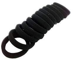 Radhe Glitteri A Hair Pony Tail Holder Highly Elastic Black Rubber Bands 12 Bands Amp Sb 25 B Cnband Radhe In 2021 Hair Ties Black Rubber Bands Hair Rubber Bands
