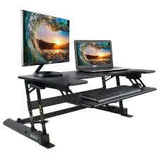 Free Shipping Buy Vivo Height Adjustable Standing Desk Monitor Riser Gas Spring Black Tab Standing Desk Converter Adjustable Height Desk Standing Desk Riser
