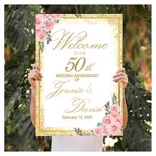 See more ideas about anniversary gifts for parents, parents anniversary, anniversary gifts. Wedding Anniversary Welcome Sign 50th Anniversary 40th
