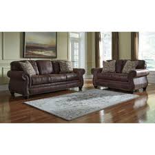 Benchcraft Breville 8000338set2pc 2 Piece Living Room Set With Sofa And Loveseat In Espresso Living Room Leather Living Room Sets Upholstered Sofa