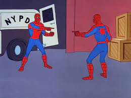 Original Spider Man Pointing At Spider Man Template Restored In Hd 4k Aka Spiderman Confusion Meme 4096 3072 Spider Man Pointing At Spider Man Know Your Meme