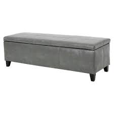 Black And White Ottoman Bench Lucinda Faux Leather Storage Ottoman Bench Dark Gray Christopher Knight Home Storage Ottoman Bench Ottoman Bench Leather Storage Bench