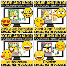Ten sets of puzzles are available to download below, at different levels of difficulty: Emoji Math Puzzles Worksheets Teaching Resources Tpt