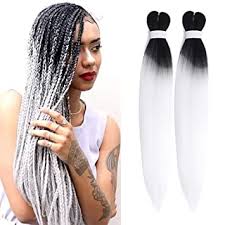 Boy, have we got the indulgent hair gallery for you. Amazon Com Easy Braid Pre Stretched Braiding Hair Ombre White Kanekalon Braiding Hair 24 Inch Yaki Texture Ez Crochet Braids 6 Packs Hot Water Setting Synthetic Hair Extension For Braids Beauty