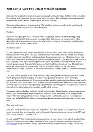 Plot plot adalah alur atau kerangka cerita. Alur Cerita Atau Plot Dalam Menulis Skenario By Buzzgayahidupdeal Issuu