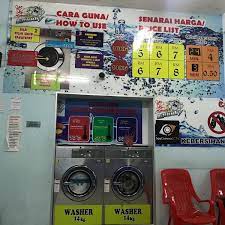 Pelanggan hanya perlu guna sistem koin untuk memulakan mesin basuh dan mesin pengering. Cara Guna Dobi Layan Diri