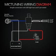 It is recommended to use our wiring kit (part# 76200) when installing. Mictuning Hd 12 Gauge 600w Led Light Bar Wiring Harness Kit W 60amp Relay Blue Oval Trucks