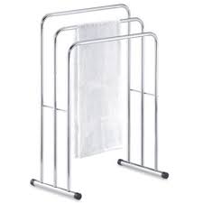 Three Tier Free Standing Towel Stand Valet Towel Rack Hanger Storage Towel