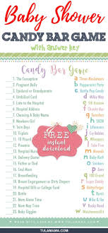 The Ultimate Baby Shower Candy Bar Game Baby Shower Candy Bar Game Baby Shower Candy Bar Easy Baby Shower Games